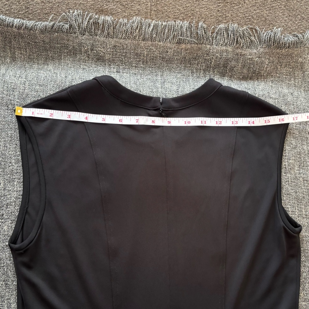 NOMIA NYC Designer Sz 12 Seamed Flared Maxi Dress in Black new without tag - Picture 12 of 16